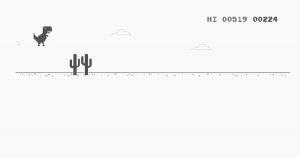 インターネット接続が失われたときの無料のGoogleゲーム『恐竜』 